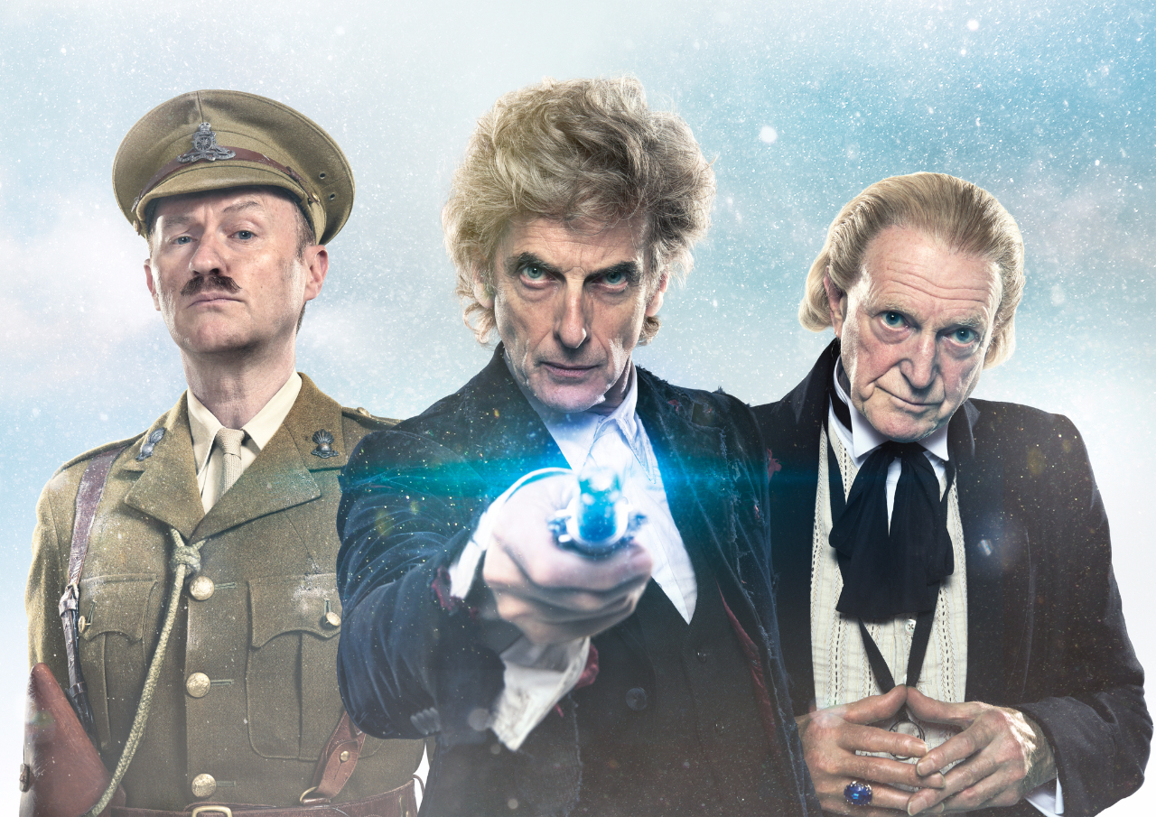 Mark Gatiss, Peter Capaldi and David Bradley